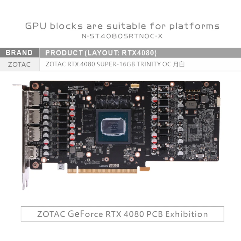 Bykski N-ST4080SRTNOC-X GPU บล - Rtx 4080 Water Cooling Block บทวิจารณ์และราคา
